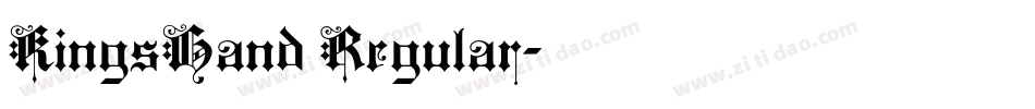 KingsHand Regular字体转换